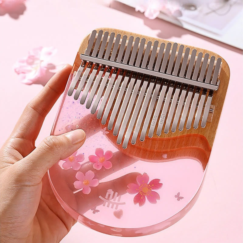 17-Key Beech Wood Kalimba Thumb Piano for Meditation