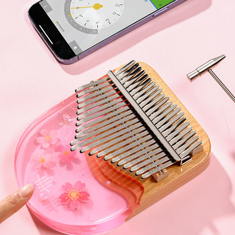 17-Key Beech Wood Kalimba Thumb Piano for Meditation