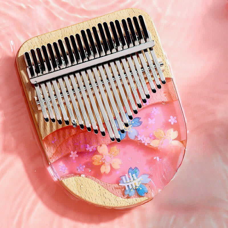 17-Key Beech Wood Kalimba Thumb Piano for Meditation