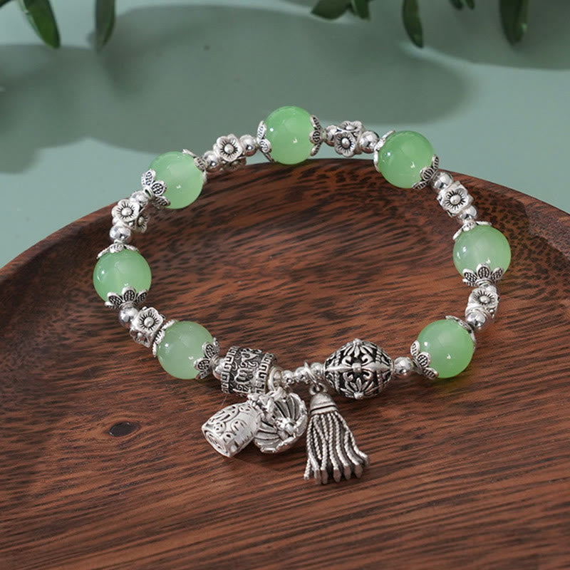 Amethyst & Multi Crystal Lotus Bracelet