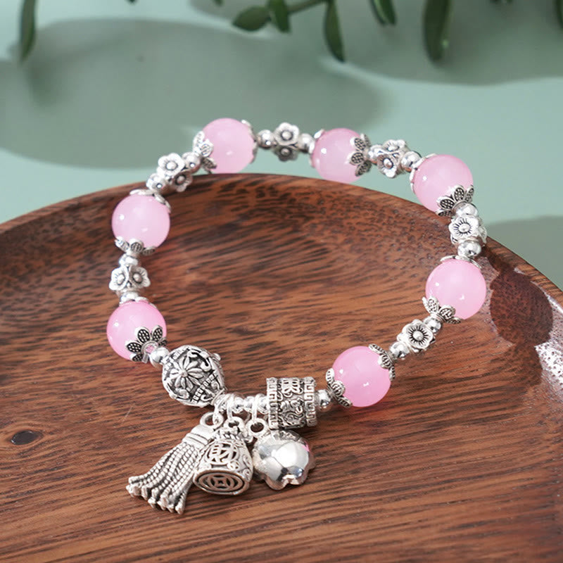 Amethyst & Multi Crystal Lotus Bracelet