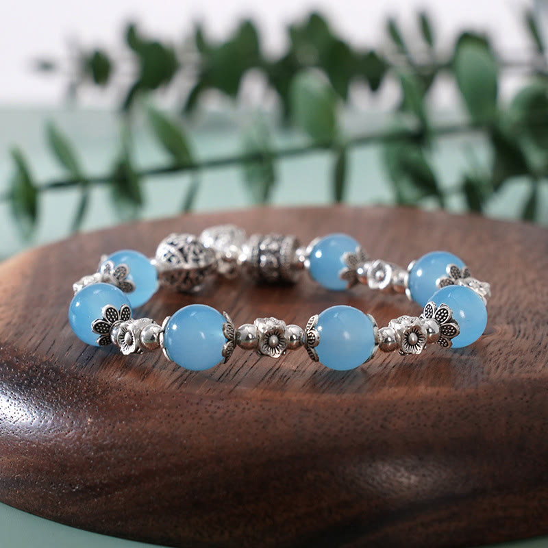 Amethyst & Multi Crystal Lotus Bracelet