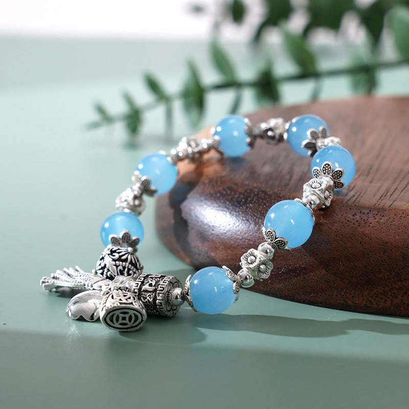 Amethyst & Multi Crystal Lotus Bracelet