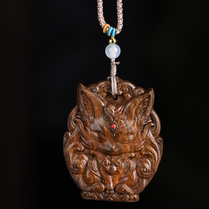 Agarwood Nine Tailed Fox Balance Necklace