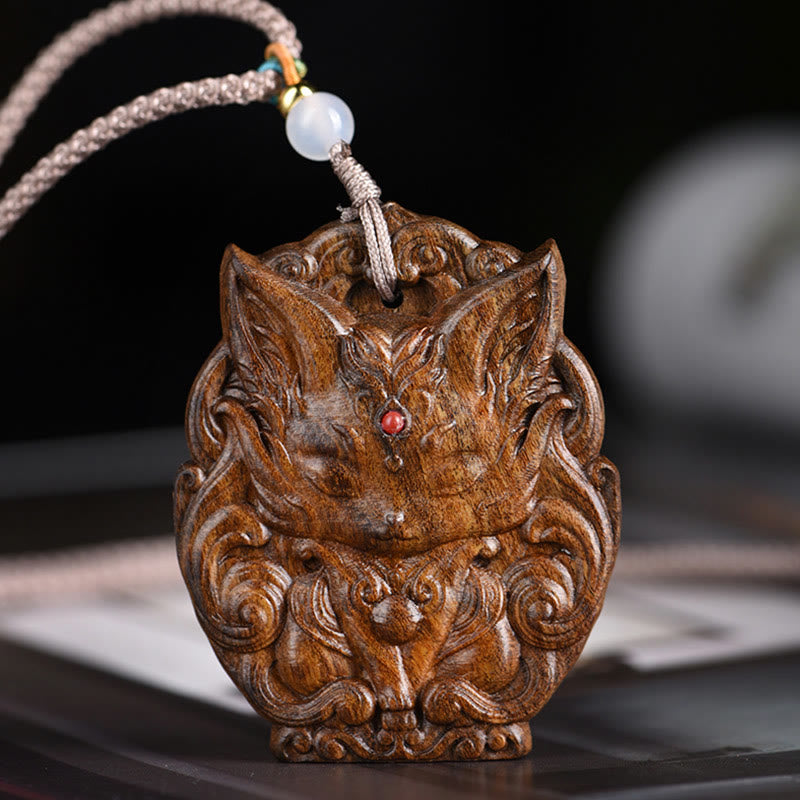 Agarwood Nine Tailed Fox Balance Necklace