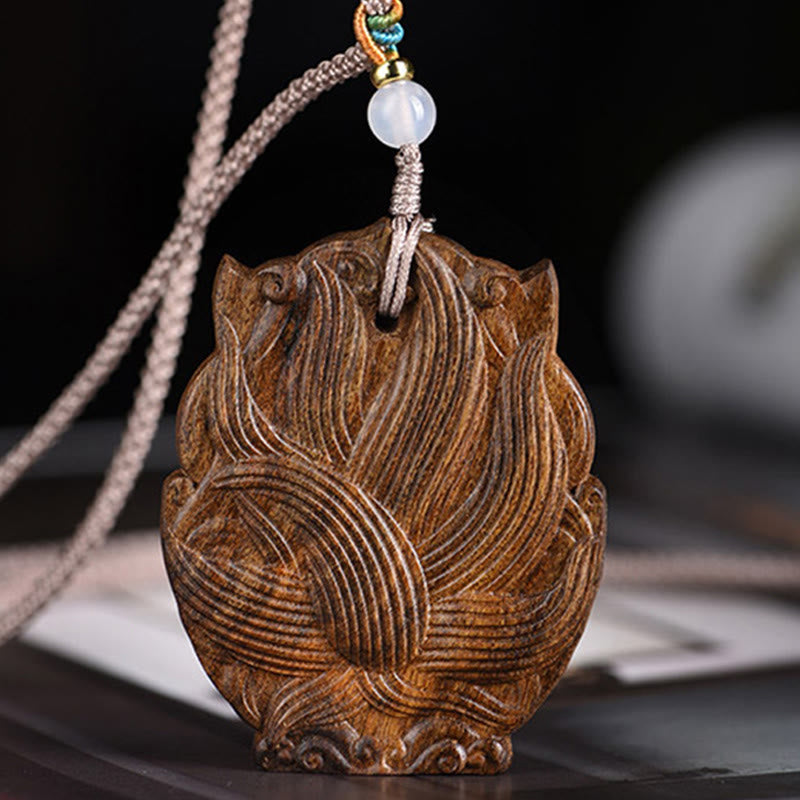 Agarwood Nine Tailed Fox Balance Necklace
