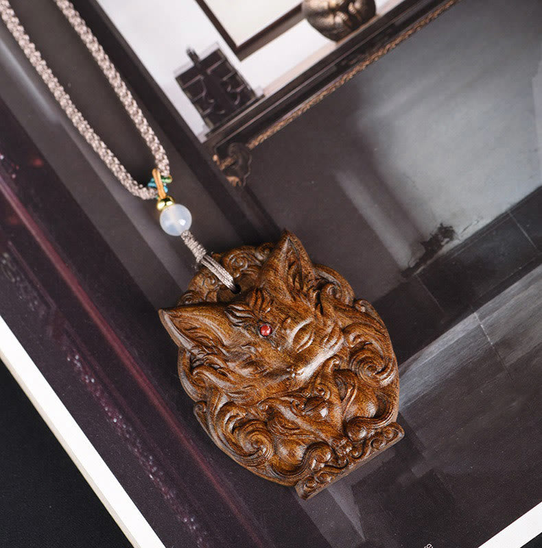 Agarwood Nine Tailed Fox Balance Necklace