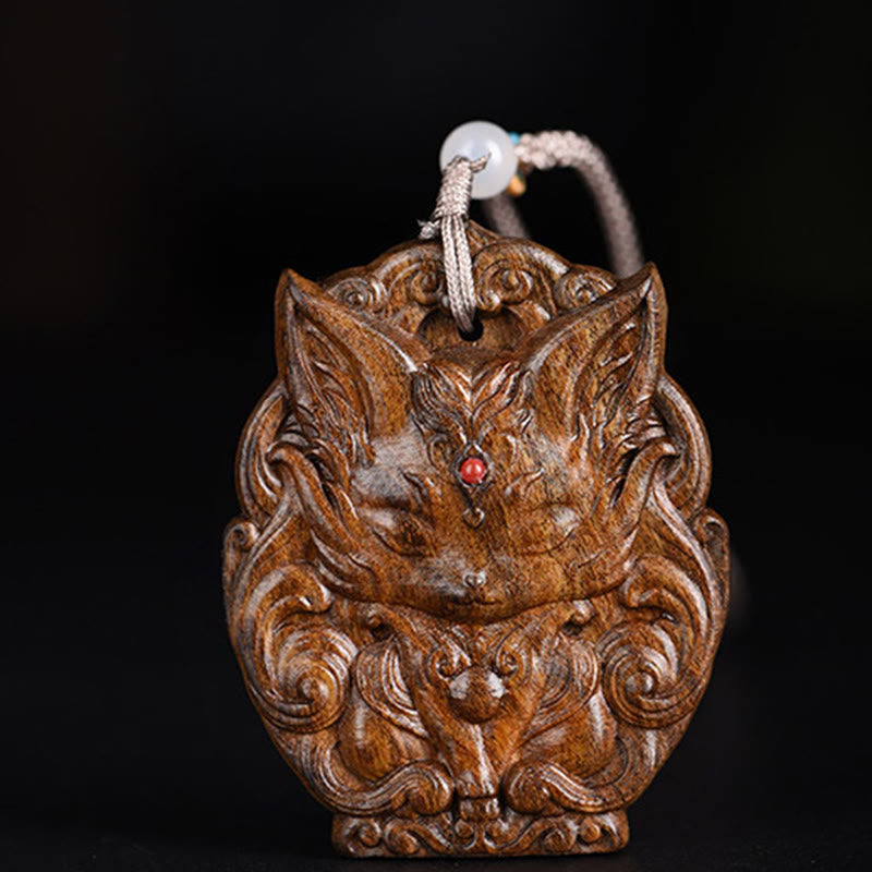 Agarwood Nine Tailed Fox Balance Necklace