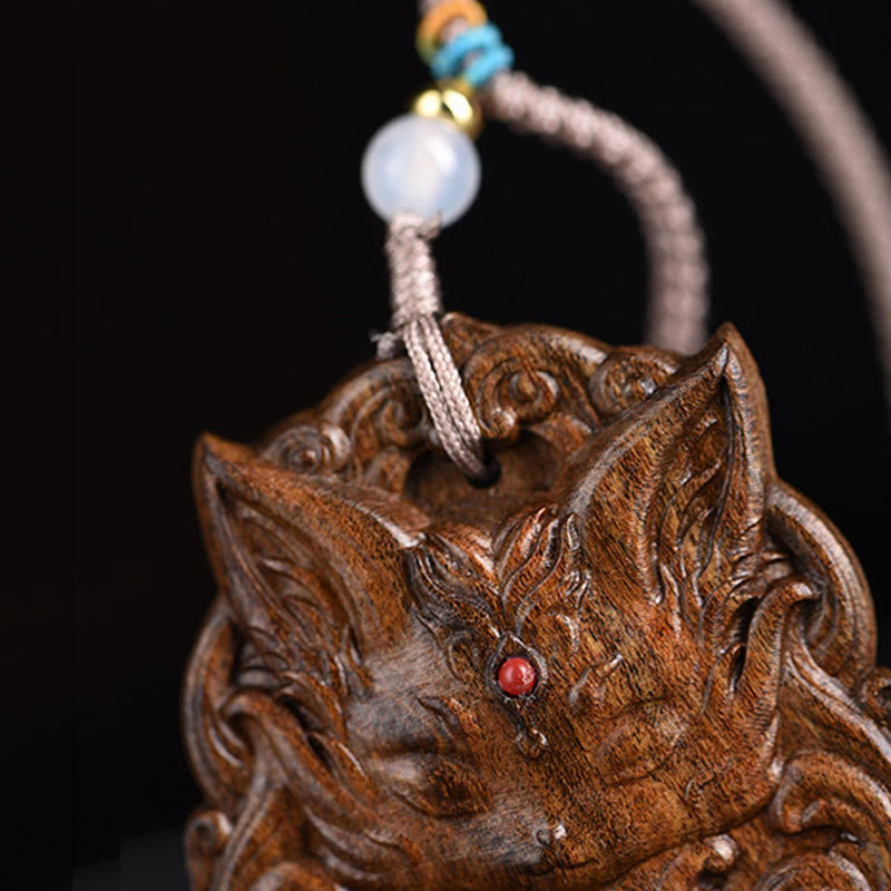 Agarwood Nine Tailed Fox Balance Necklace