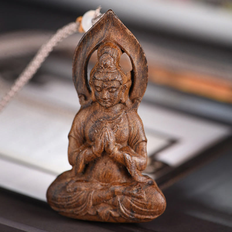 Avalokitesvara Agarwood Peace Necklace Pendant