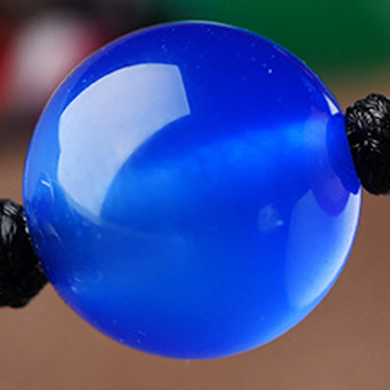 Green Agate Blue Agate Shell Flower Bracelet