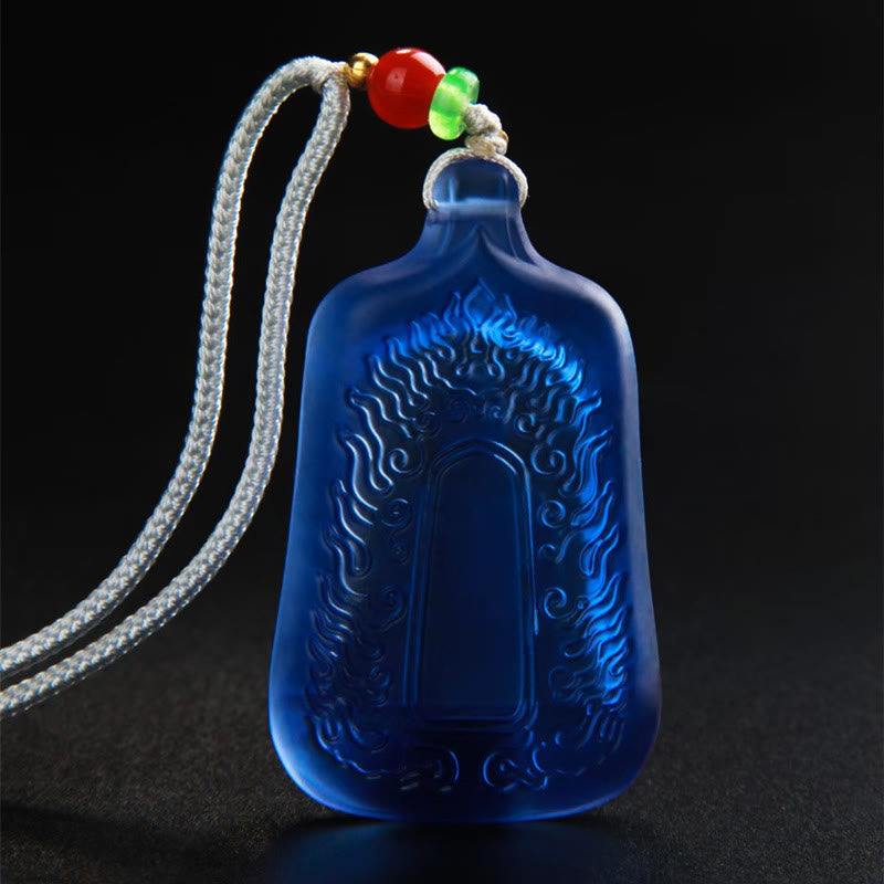 Liuli Tibetan Medicine Buddha Compassion Necklace 48mm