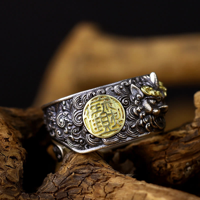 925 Sterling Silver Pixiu Feng Shui Wealth Ring