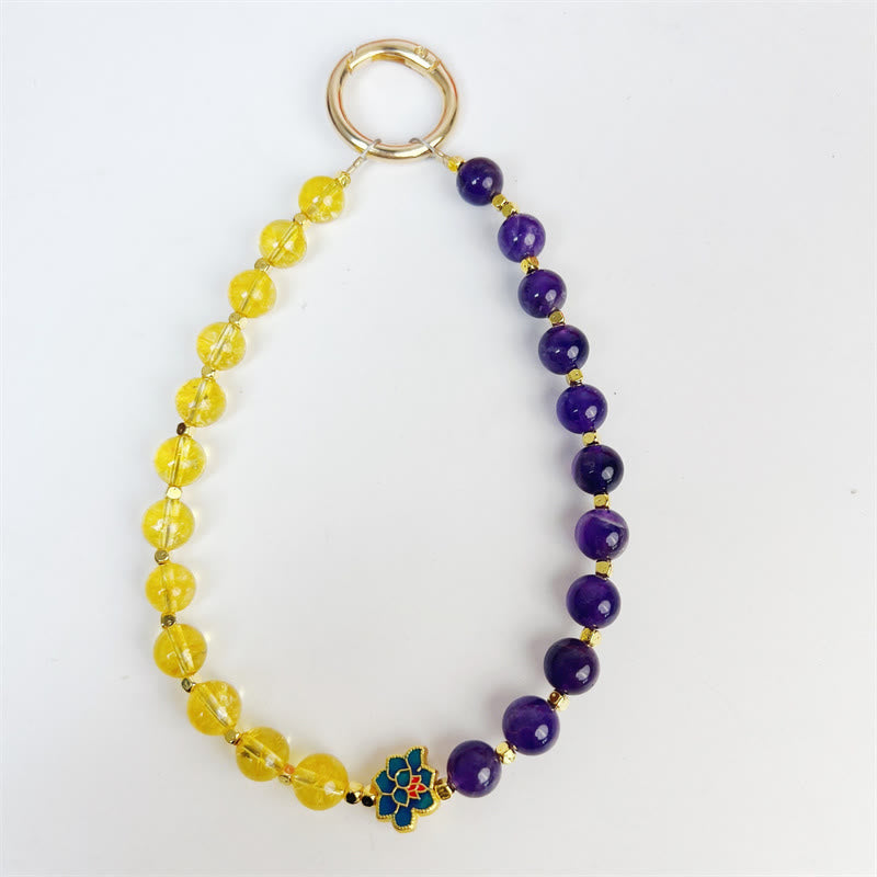 Amethyst Citrine Healing Key Chain | Spiritual Jewelry