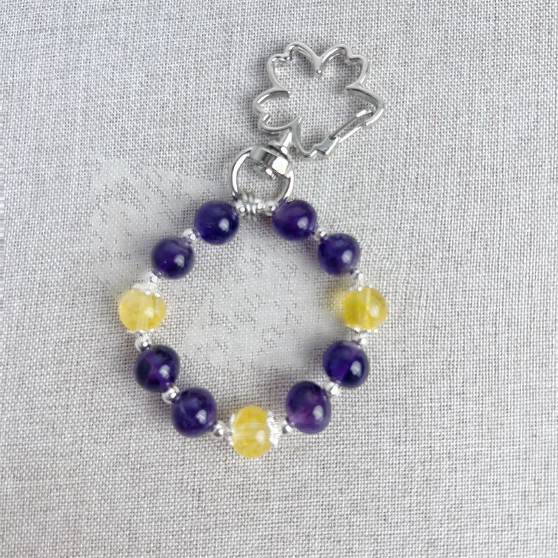 Amethyst Citrine Key Chain | Spiritual Jewelry