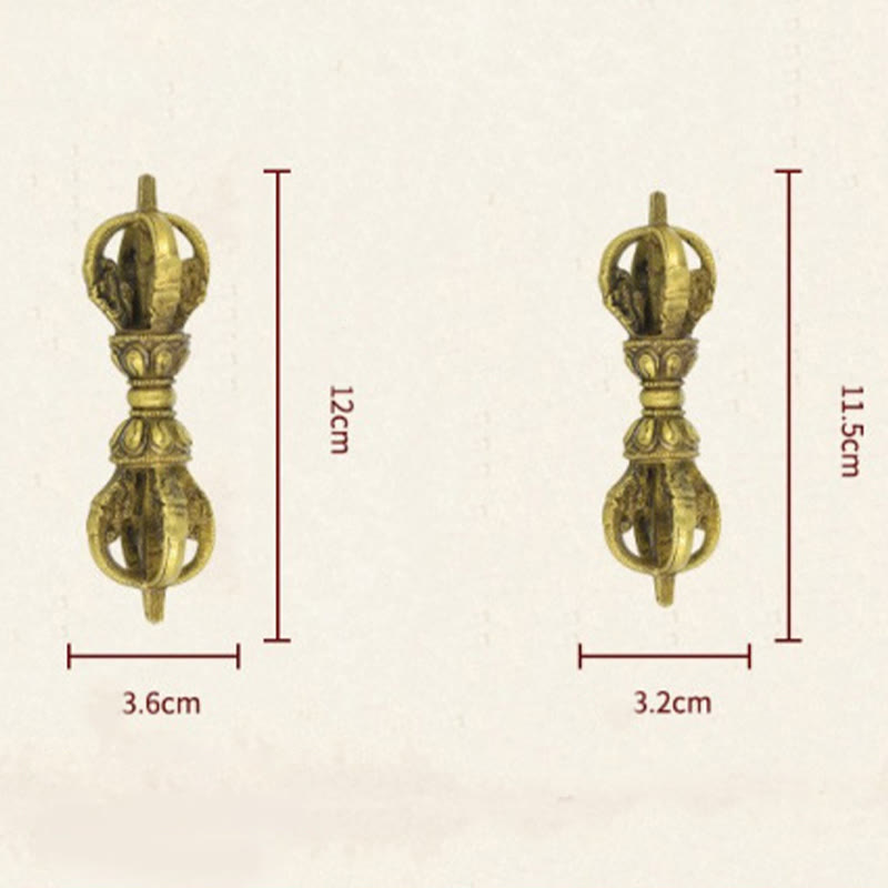 Handmade Nepal Five Prong Vajra Dorje Meditation Copper Decoration