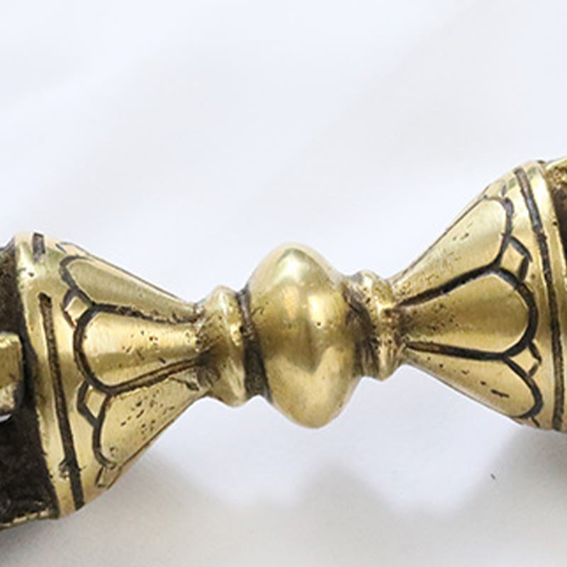 9.06in Copper Meditation Dorje Handmade in Nepal