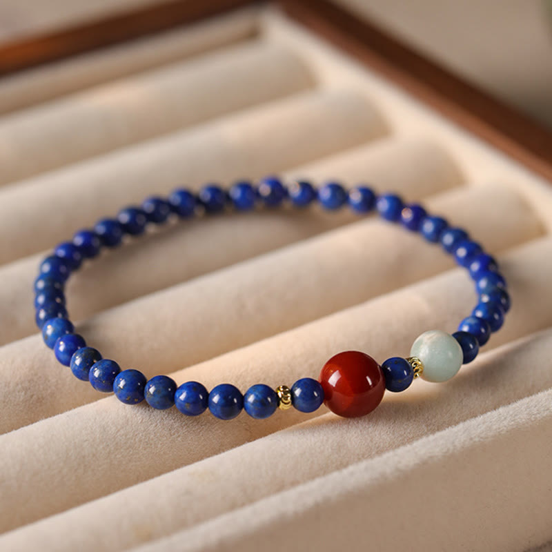 4mm Lazurite Bracelet for Meditation and Serenity