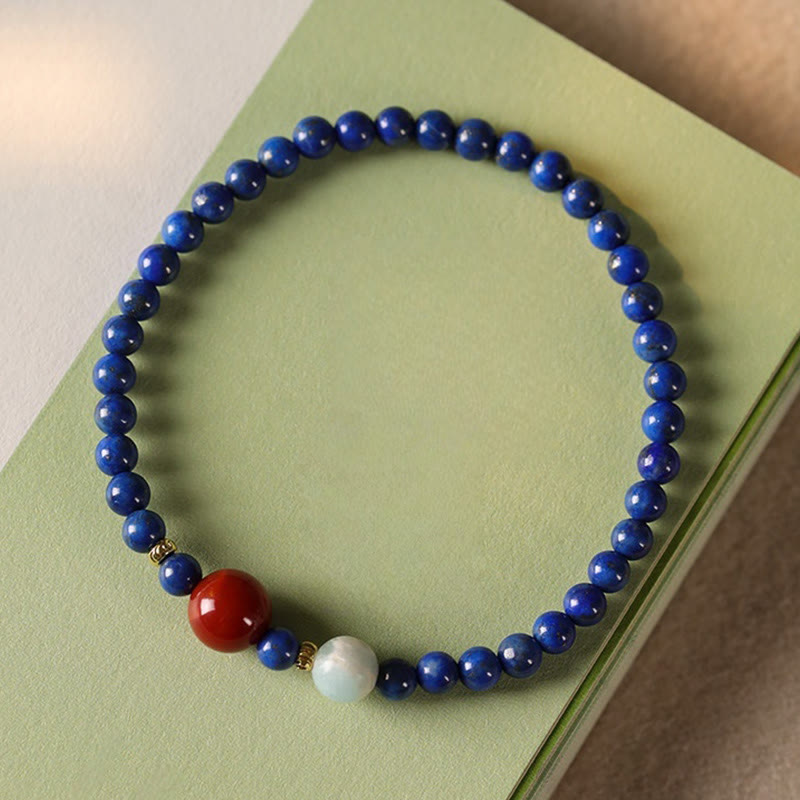 4mm Lazurite Bracelet for Meditation and Serenity