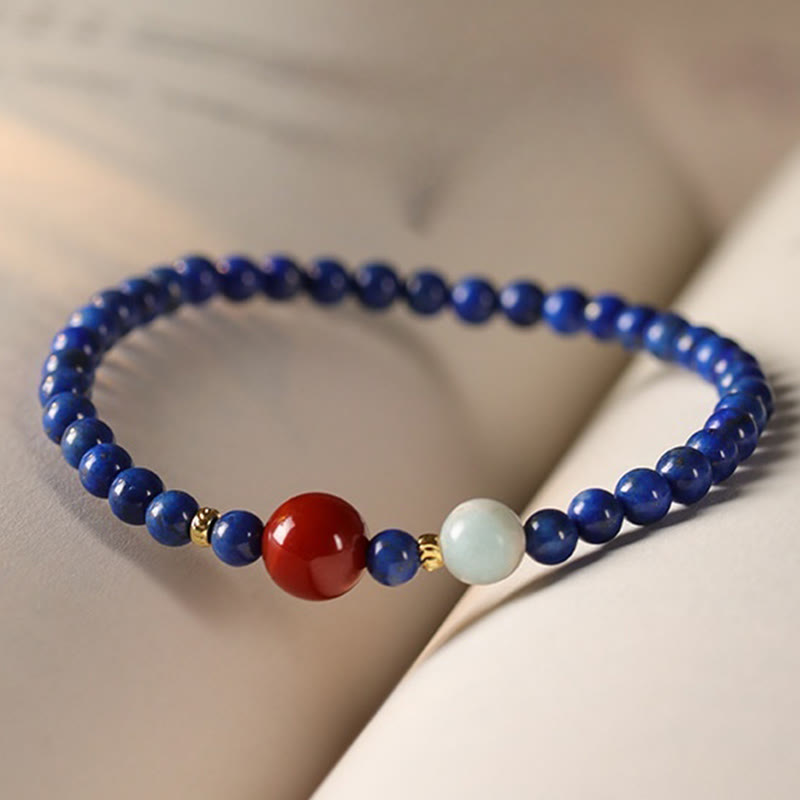 4mm Lazurite Bracelet for Meditation and Serenity