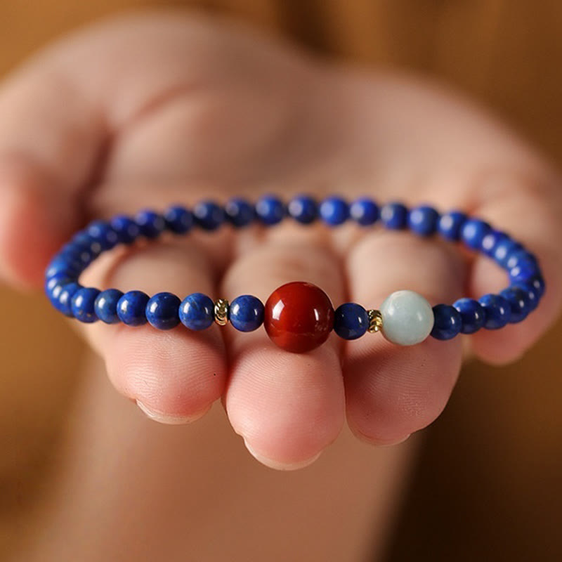 4mm Lazurite Bracelet for Meditation and Serenity