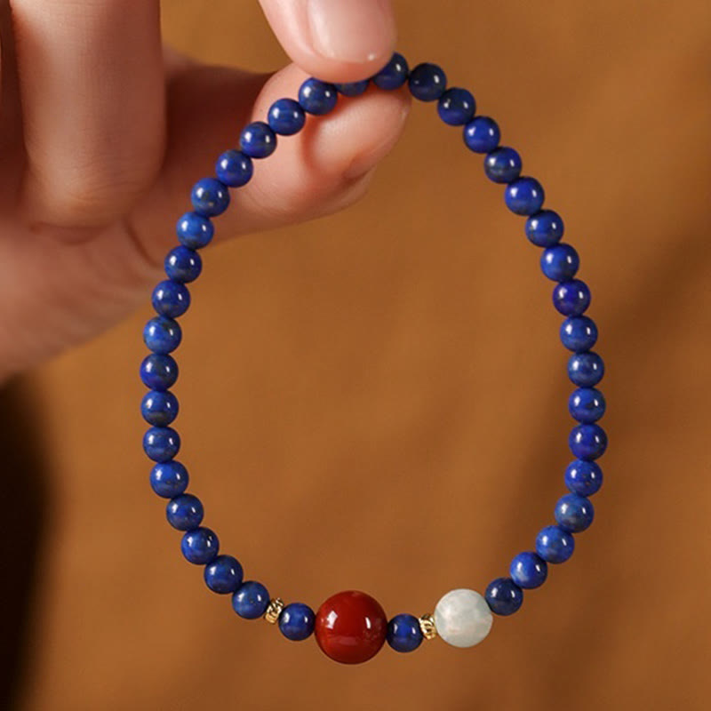 4mm Lazurite Bracelet for Meditation and Serenity