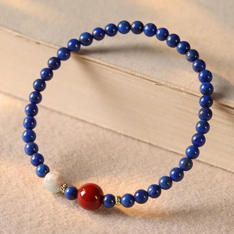 4mm Lazurite Bracelet for Meditation and Serenity