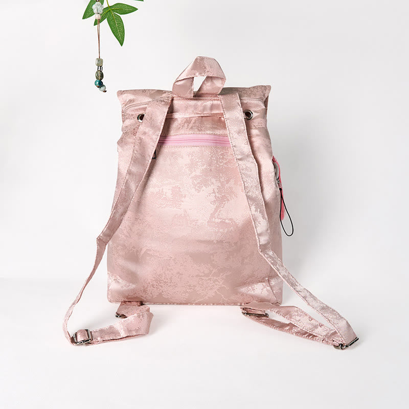 Pink Lotus Embroidered Backpack - Spiritual Apparel