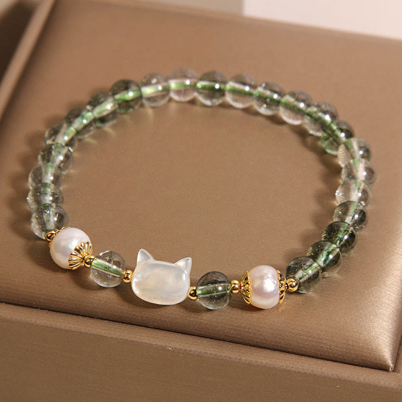 Green Phantom Pearl Shell Lucky Bracelet for Confidence