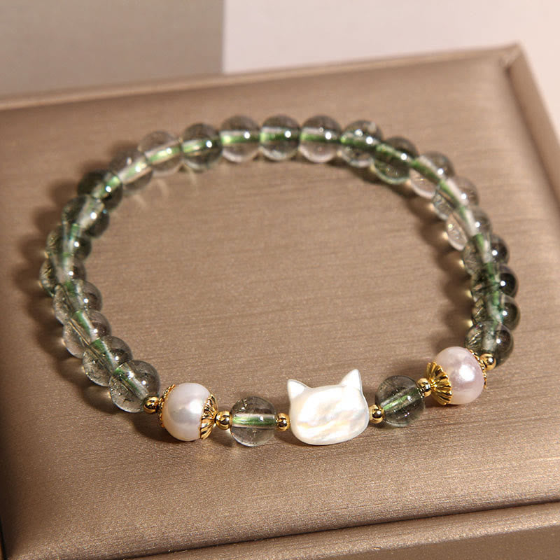 Green Phantom Pearl Shell Lucky Bracelet for Confidence