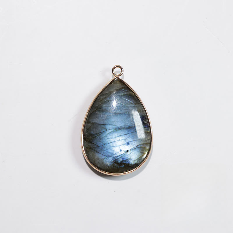 Labradorite Water Drop Pendant Necklace 25x40mm Healing