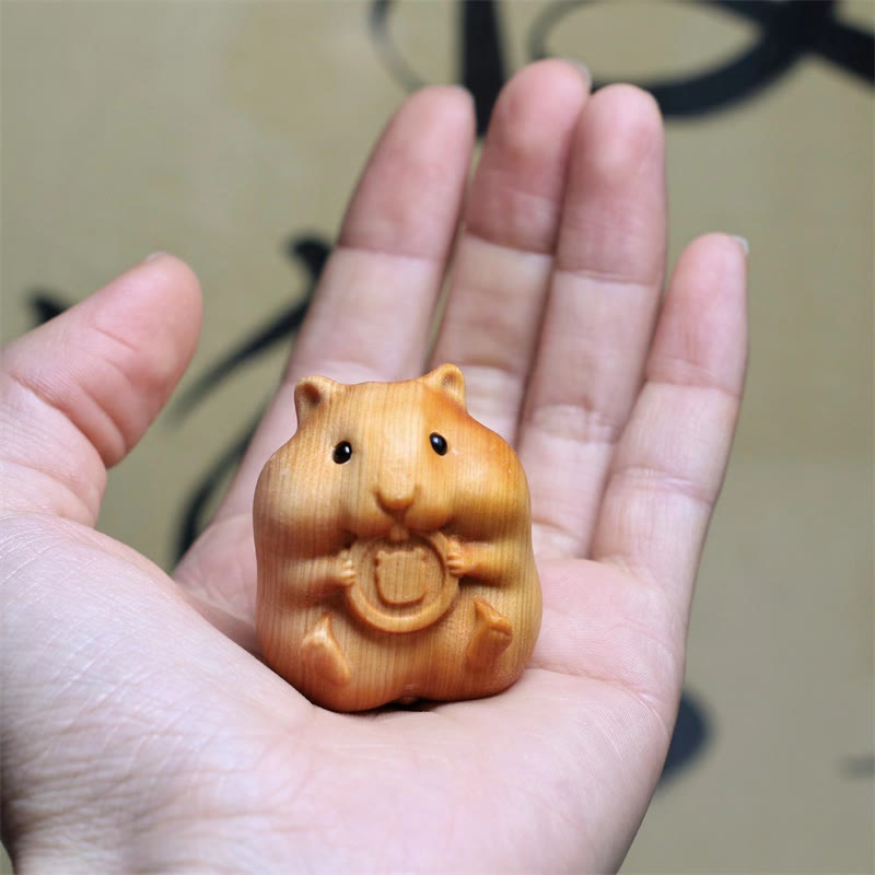 Mini Thuja Sutchuenensis Wood Animal Figurine | Optimistic Charm