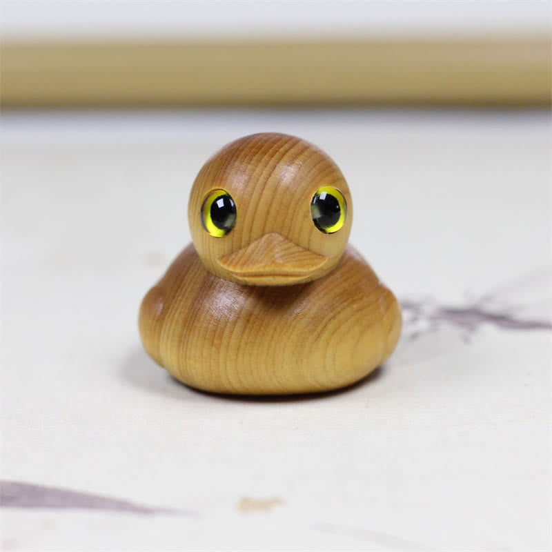 Thuja Sutchuenensis Wood Tiny Duck Statue for Prosperity & Purity