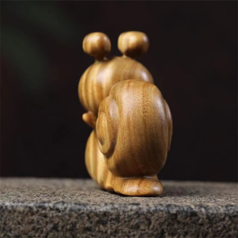Mini Green Sandalwood Snail Zen Decor for Positive Energy