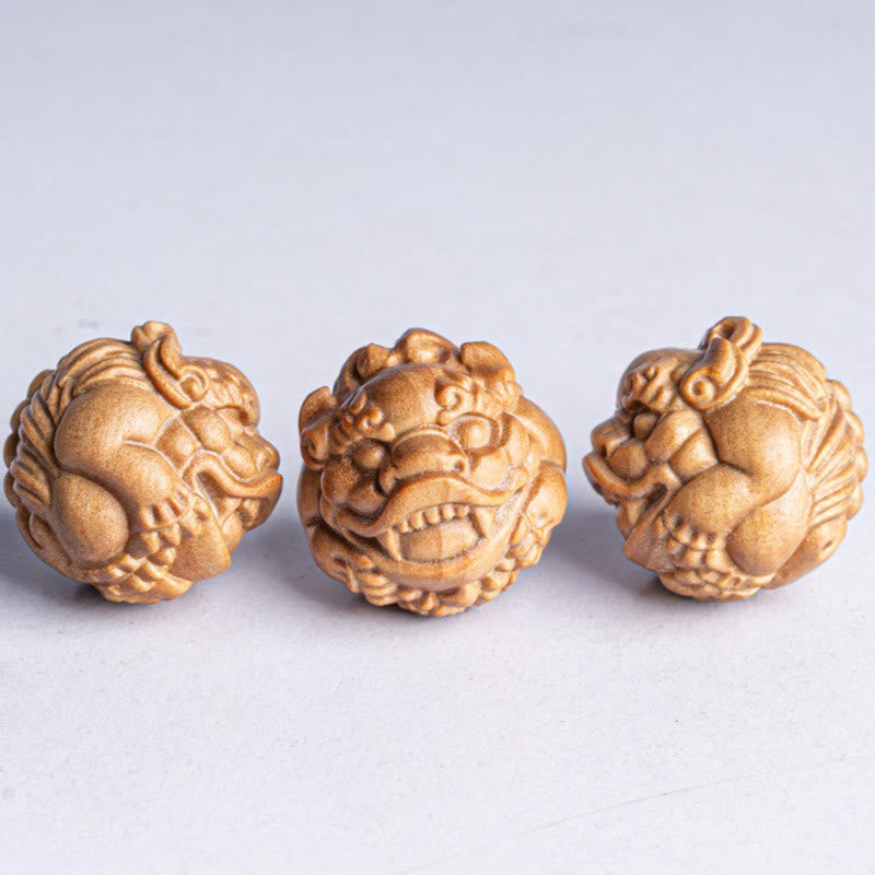 Mini PiXiu Sandalwood Spiritual Statue 1.5-1.8cm