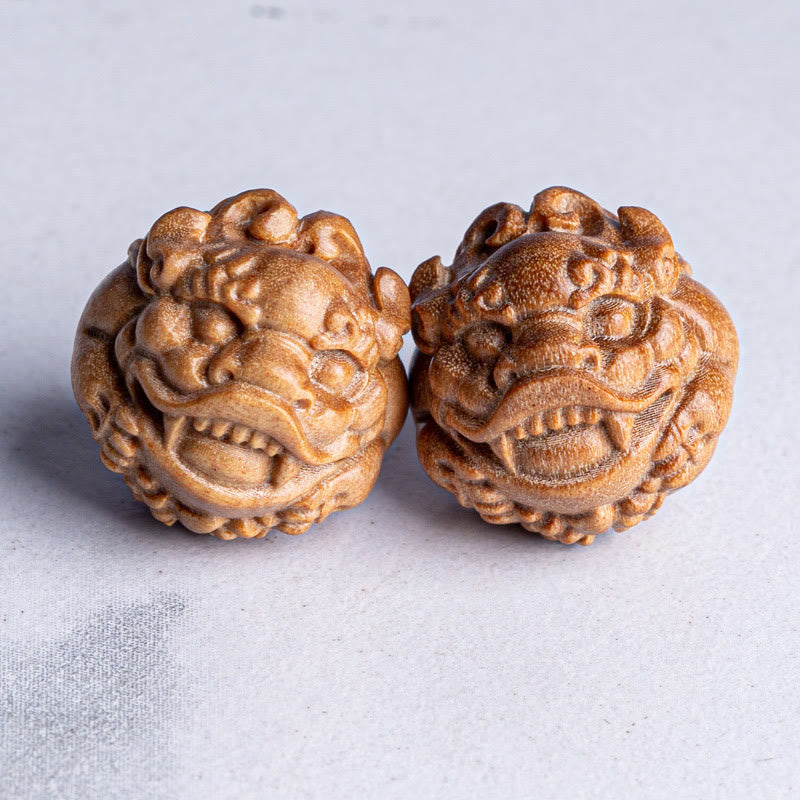 Mini PiXiu Sandalwood Spiritual Statue 1.5-1.8cm