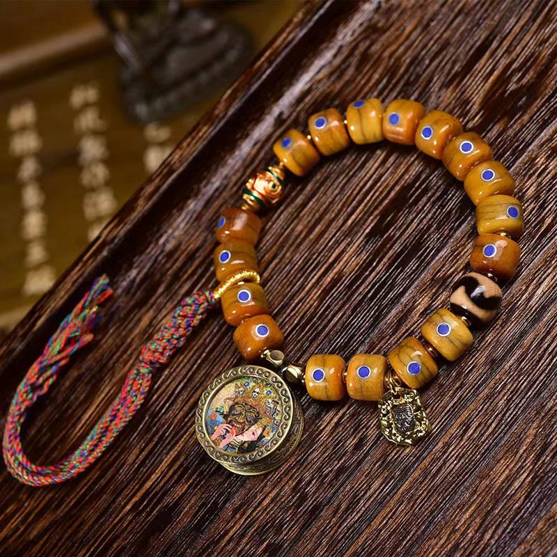 Yak Bone Lazurite Copper Balance Bracelet Unisex