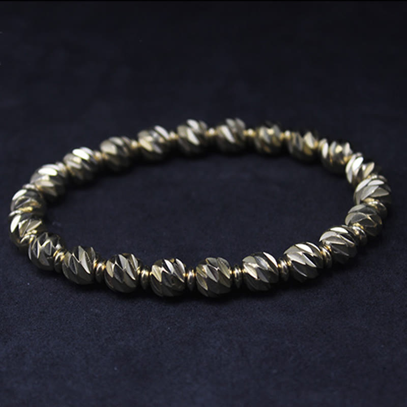 Retro Copper Wealth Bracelet | Vintage Carved Pattern