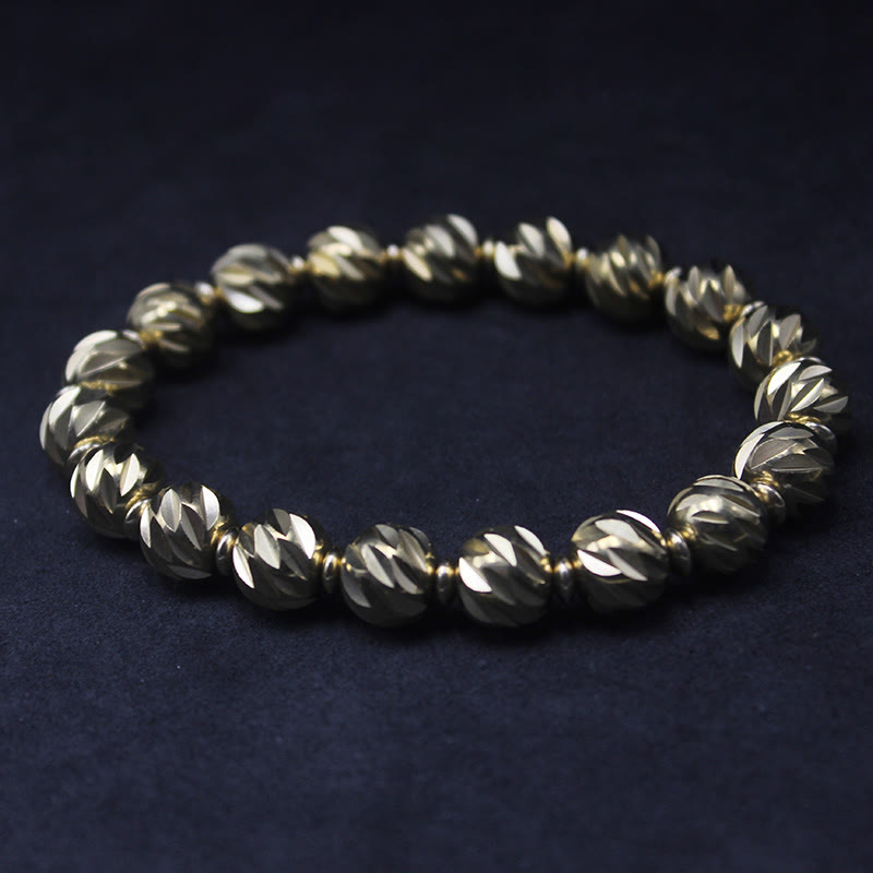 Retro Copper Wealth Bracelet | Vintage Carved Pattern