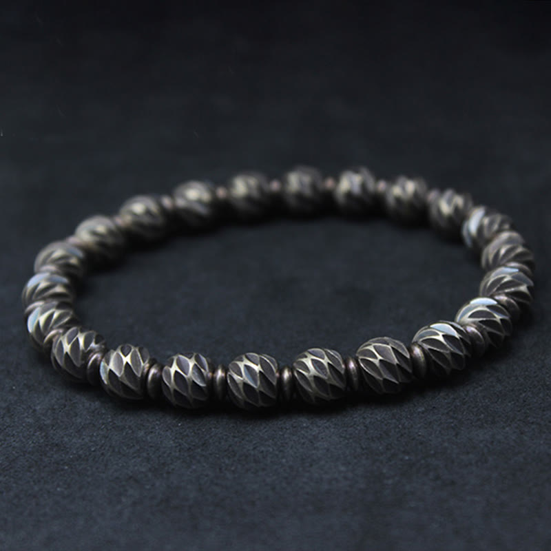 Retro Copper Wealth Bracelet | Vintage Carved Pattern