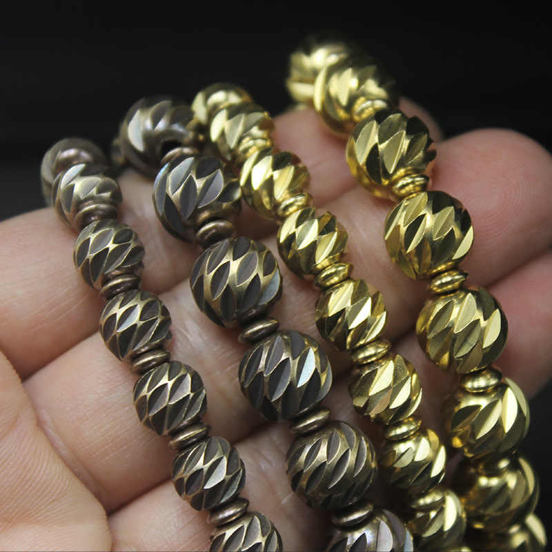 Retro Copper Wealth Bracelet | Vintage Carved Pattern