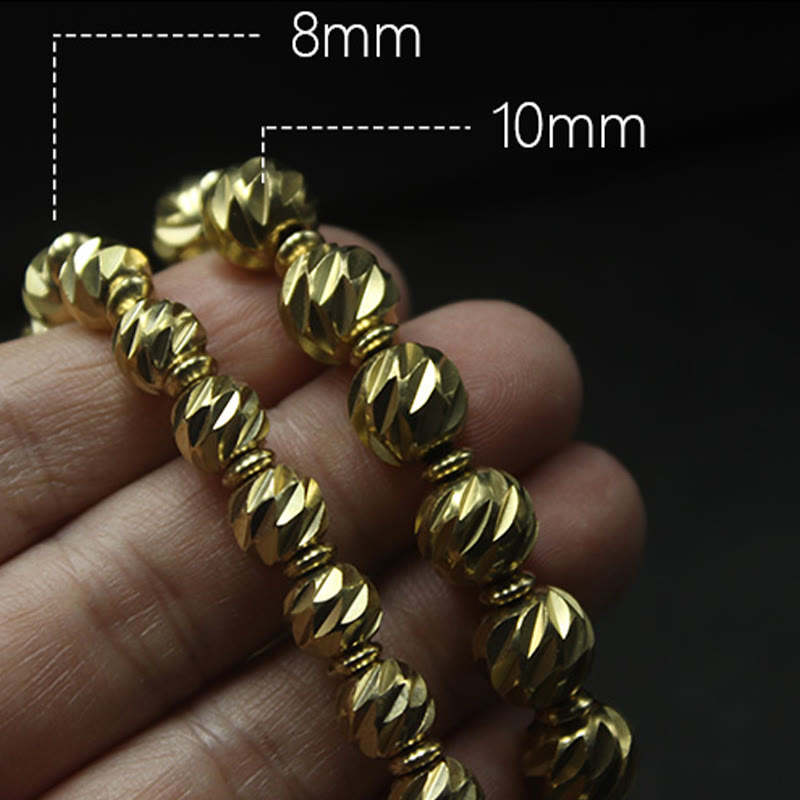 Retro Copper Wealth Bracelet | Vintage Carved Pattern