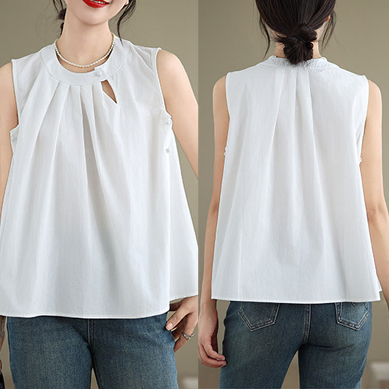 Cotton Linen Halter Neck Yoga Top for Women - Breathable Fit