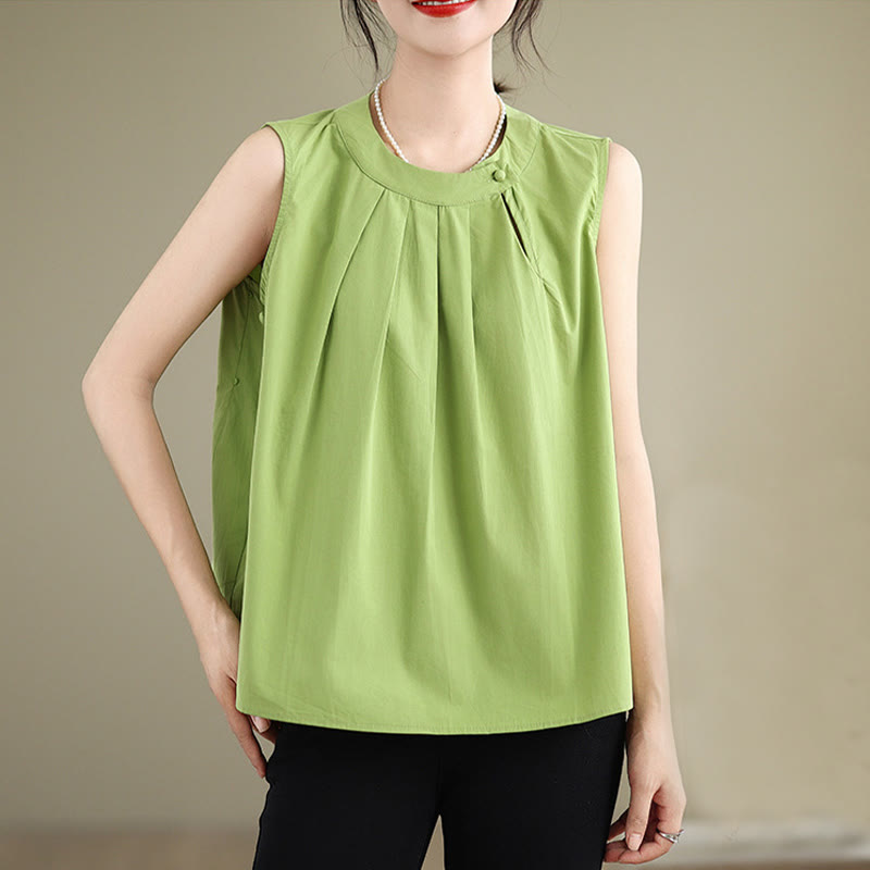 Cotton Linen Halter Neck Yoga Top for Women - Breathable Fit