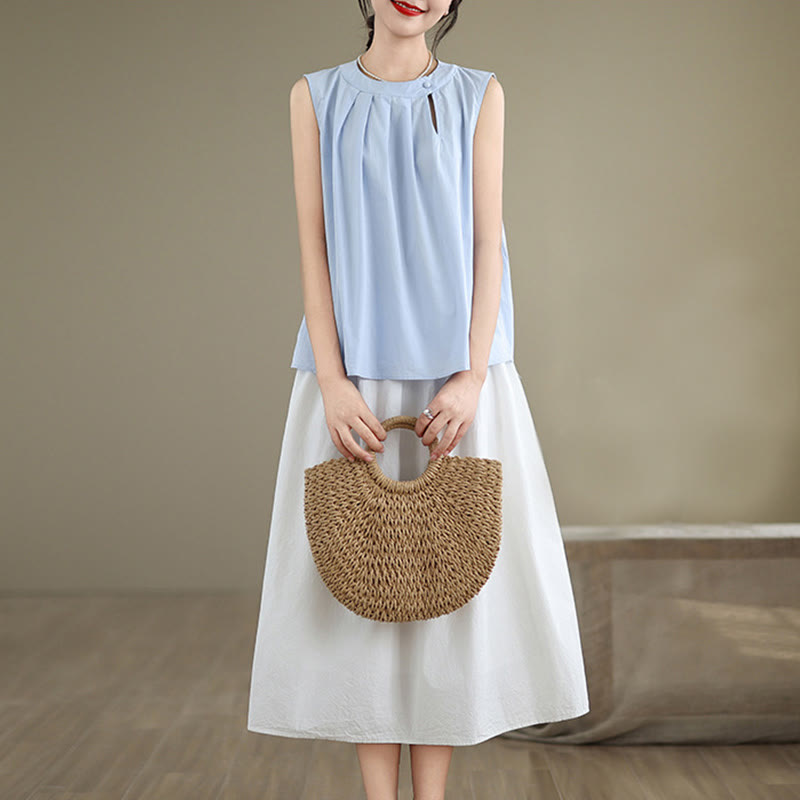 Cotton Linen Halter Neck Yoga Top for Women - Breathable Fit