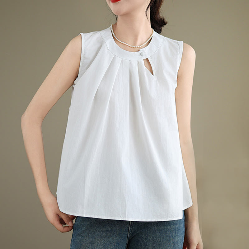 Cotton Linen Halter Neck Yoga Top for Women - Breathable Fit