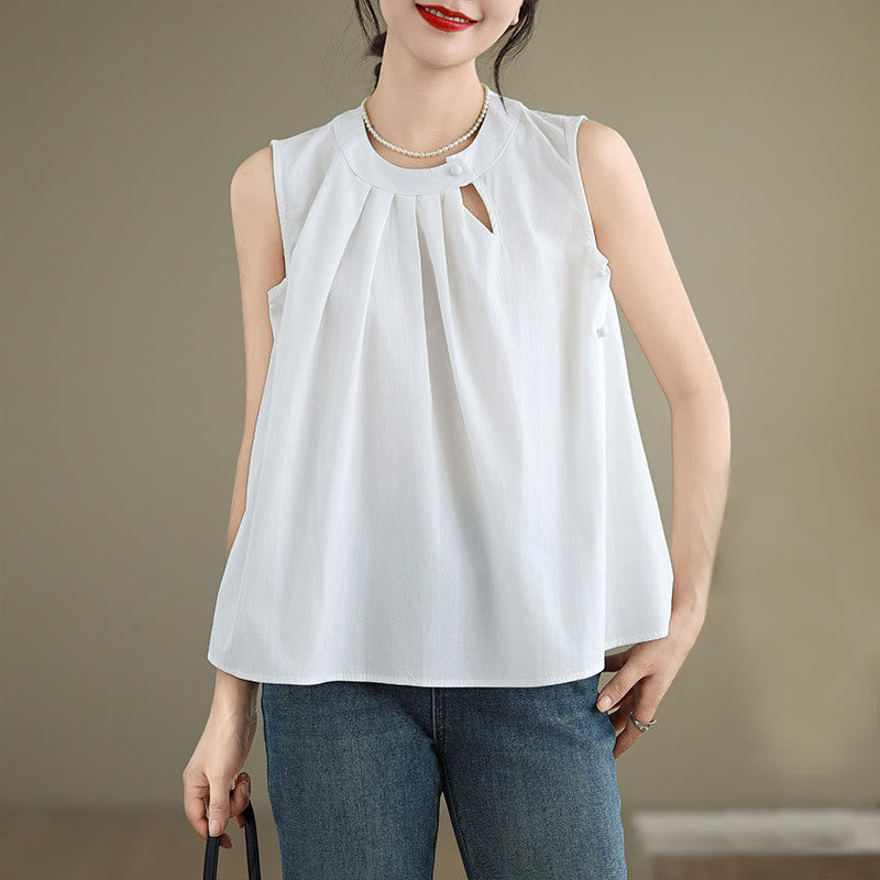 Cotton Linen Halter Neck Yoga Top for Women - Breathable Fit
