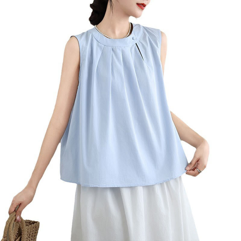 Cotton Linen Halter Neck Yoga Top for Women - Breathable Fit