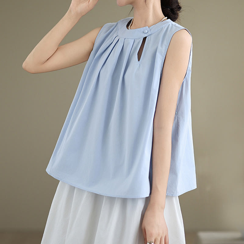 Cotton Linen Halter Neck Yoga Top for Women - Breathable Fit