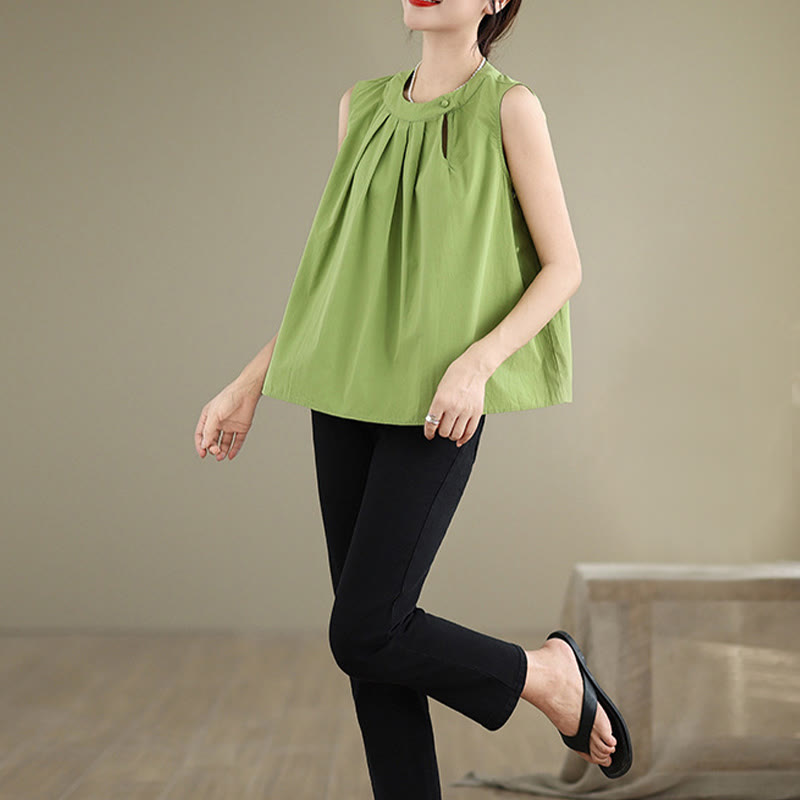 Cotton Linen Halter Neck Yoga Top for Women - Breathable Fit